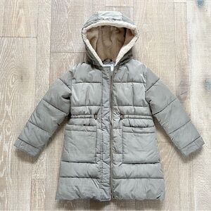 Zara Taupe Hooded Jacket - Size 9 like new